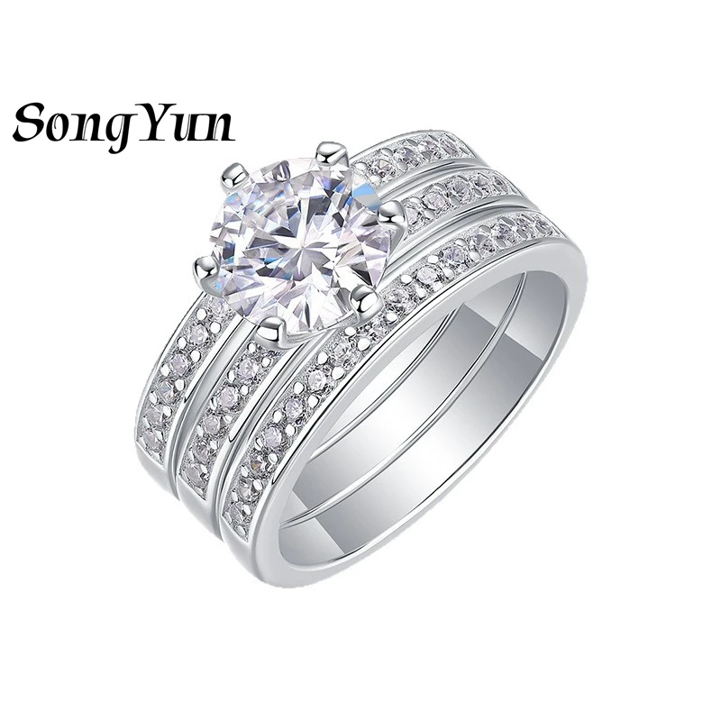 SONGYUN Brand Jewelry 925 Sterling Silver Ring Moissanite Diamond Luxury Ring for Women 18K Gold Plated SYT Patent Fine Rings
SONGYUN Brand Jewelry 925 Sterling Silver Ring Moissanite Diamond Luxury Ring for Women 18K Gold Plated SYT Patent Fine Rings