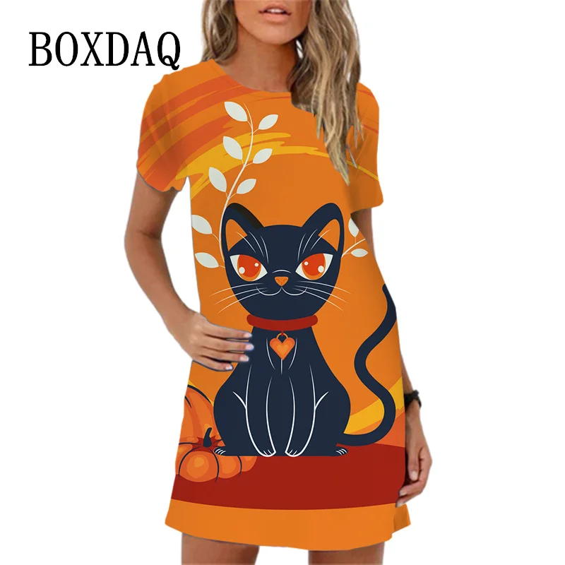 Oversized Women Dress Sweet Cute Cartoon Cat 3D Print Mini Dress Summer 2024 New Short Sleeve Beach Casual Party Womens Sundress
Oversized Women Dress Sweet Cute Cartoon Cat 3D Print Mini Dress Summer 2024 New Short Sleeve Beach Casual Party Womens Sundress