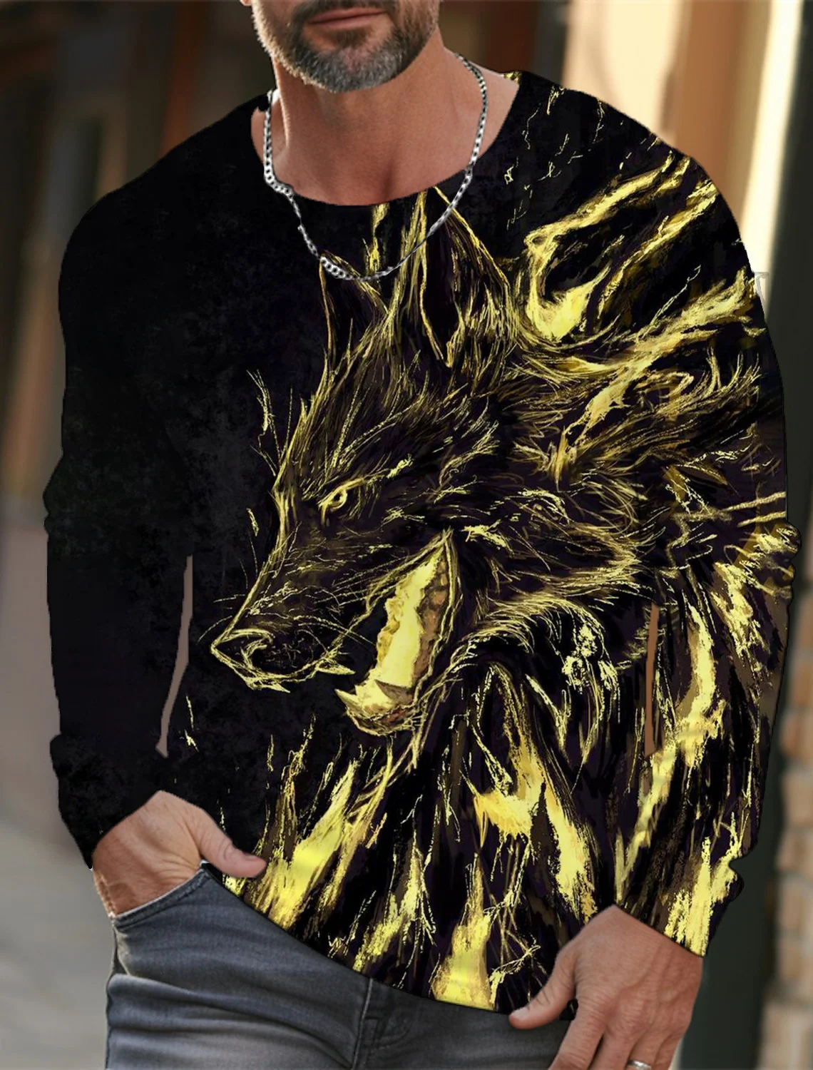 3D Print Hand-Painted Wolf Pattern Men's T-Shirt Autumn Daily Casual Hip Hop Long Sleeve Sweatshirt Oversize Round Neck Pullover
3D Print Hand-Painted Wolf Pattern Men's T-Shirt Autumn Daily Casual Hip Hop Long Sleeve Sweatshirt Oversize Round Neck Pullover