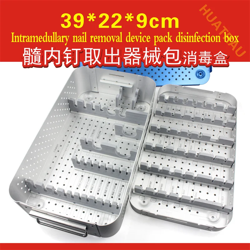 Intramedullary nail removal instrument pack disinfection box threaded rod sliding hammer connector sterilization storage box ort
Intramedullary nail removal instrument pack disinfection box threaded rod sliding hammer connector sterilization storage box ort