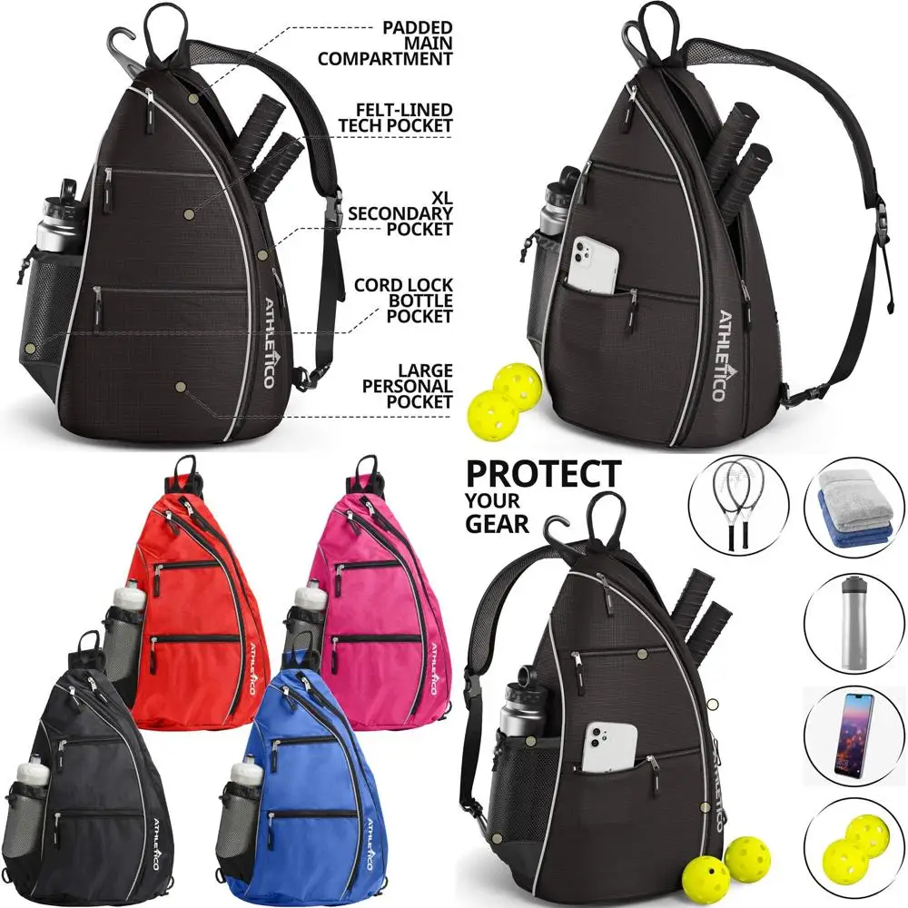 Сумка-слинг Athletico — рюкзак для пиклбола, тенниса, ракетбола, путешествий, для мужчин и женщин
Сумка-слинг Athletico — рюкзак для пиклбола, тенниса, ракетбола, путешествий, для мужчин и женщин