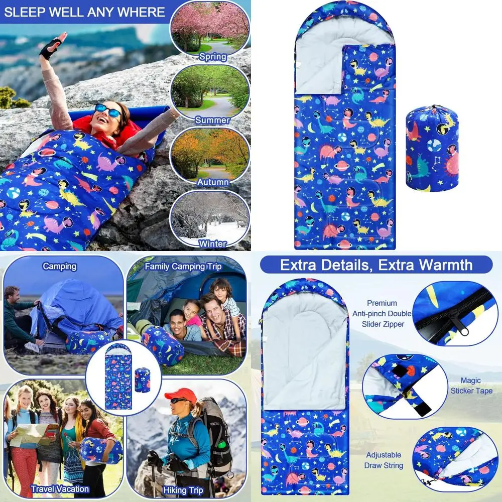 Всесезонный водонепроницаемый спальный мешок для детей с сумкой для переноски – идеален для приключений на свежем воздухе в холодную и теплую погоду
Всесезонный водонепроницаемый спальный мешок для детей с сумкой для переноски – идеален для приключений на свежем воздухе в холодную и теплую погоду