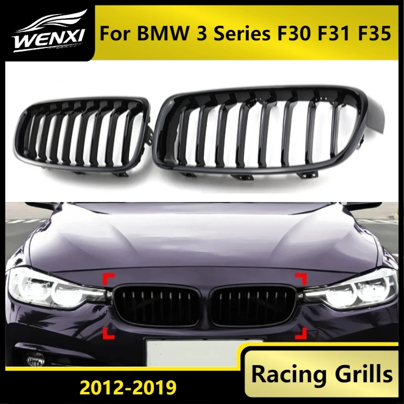 Car Front Bumpers Kidney Grille Glossy Black For BMW 3 Series F30 F31 F35 2012-2019 Single Slat Racing Grills Auto Replacement
Car Front Bumpers Kidney Grille Glossy Black For BMW 3 Series F30 F31 F35 2012-2019 Single Slat Racing Grills Auto Replacement