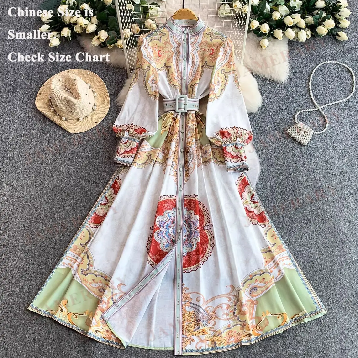 Palace Summer Floral Long Sleeve Dress Shirt Women Bohemia Vacation Print Maxi Dresses Casual Sweet Autumn Vestidos
Palace Summer Floral Long Sleeve Dress Shirt Women Bohemia Vacation Print Maxi Dresses Casual Sweet Autumn Vestidos