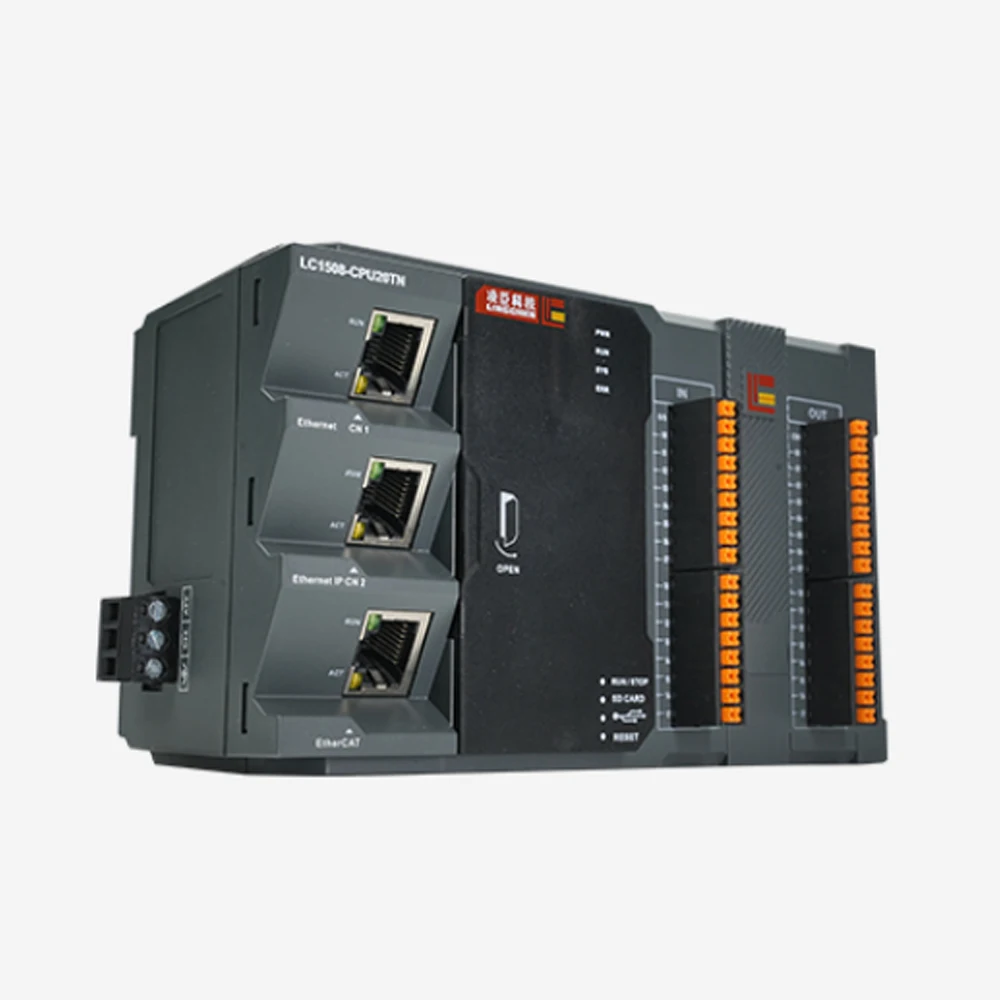 Lingchen LC1504 CPU20TN codesys 8 input 16 output Ethernet and ethercat 2 RS485 port 4CH 200K High speed
Lingchen LC1504 CPU20TN codesys 8 input 16 output Ethernet and ethercat 2 RS485 port 4CH 200K High speed