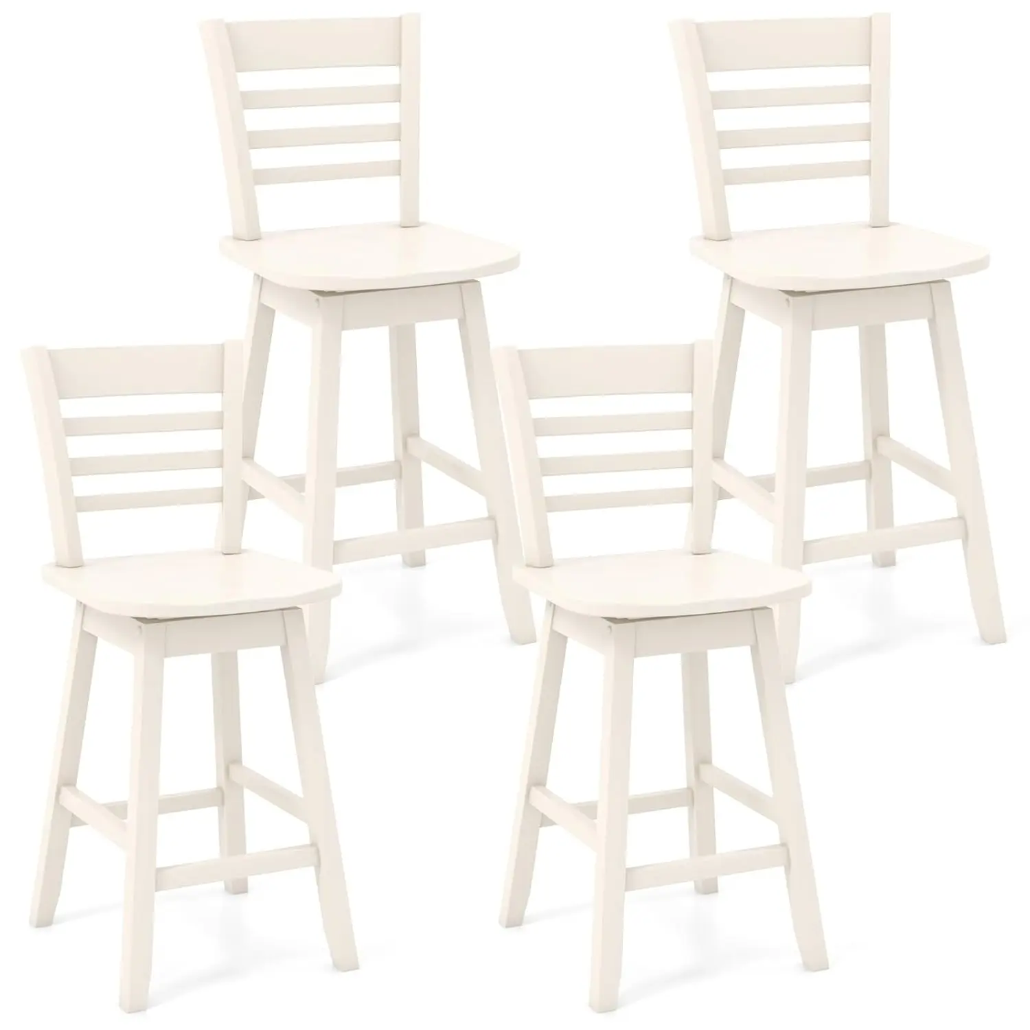 Набор из 4 барных стульев, 24,5 дюйма, вращающиеся, для барной стойки, с полой спинкой и контурным сиденьем, с возможностью индивидуальной настройки
Набор из 4 барных стульев, 24,5 дюйма, вращающиеся, для барной стойки, с полой спинкой и контурным сиденьем, с возможностью индивидуальной настройки