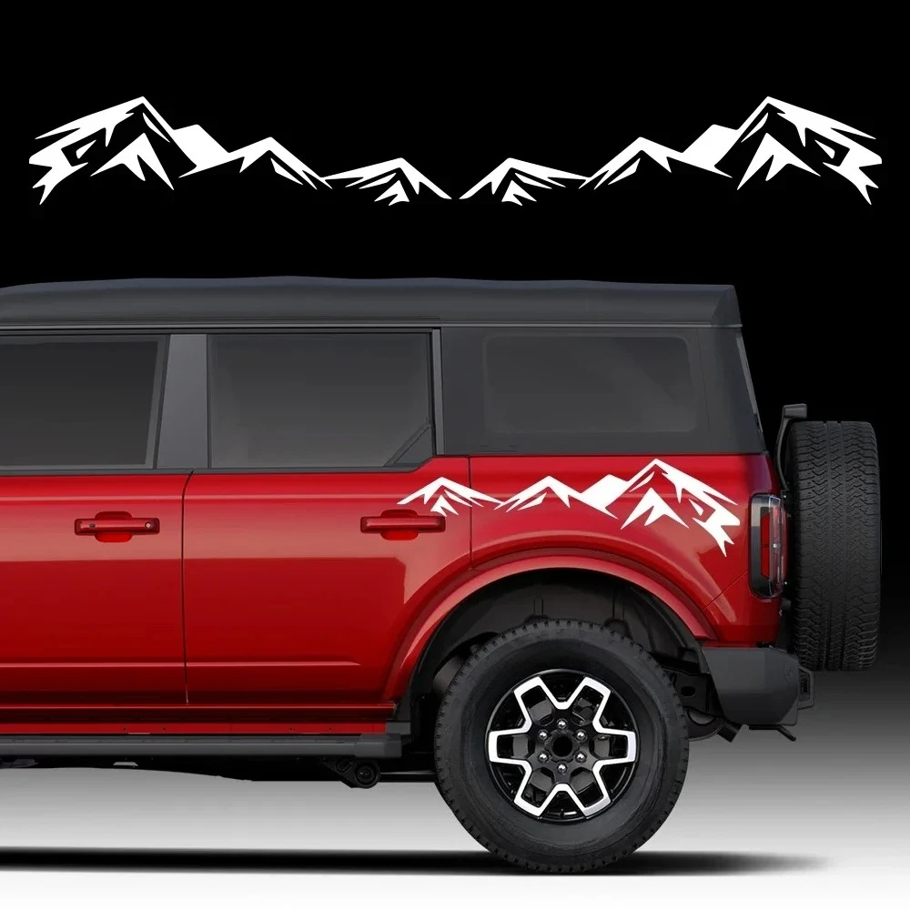 2PCS Car Door Side Stickers Mountain Pattern Vinyl Decals Waterproof Car Body Decoration Stickers Accessories For Ford Bronco
2PCS Car Door Side Stickers Mountain Pattern Vinyl Decals Waterproof Car Body Decoration Stickers Accessories For Ford Bronco