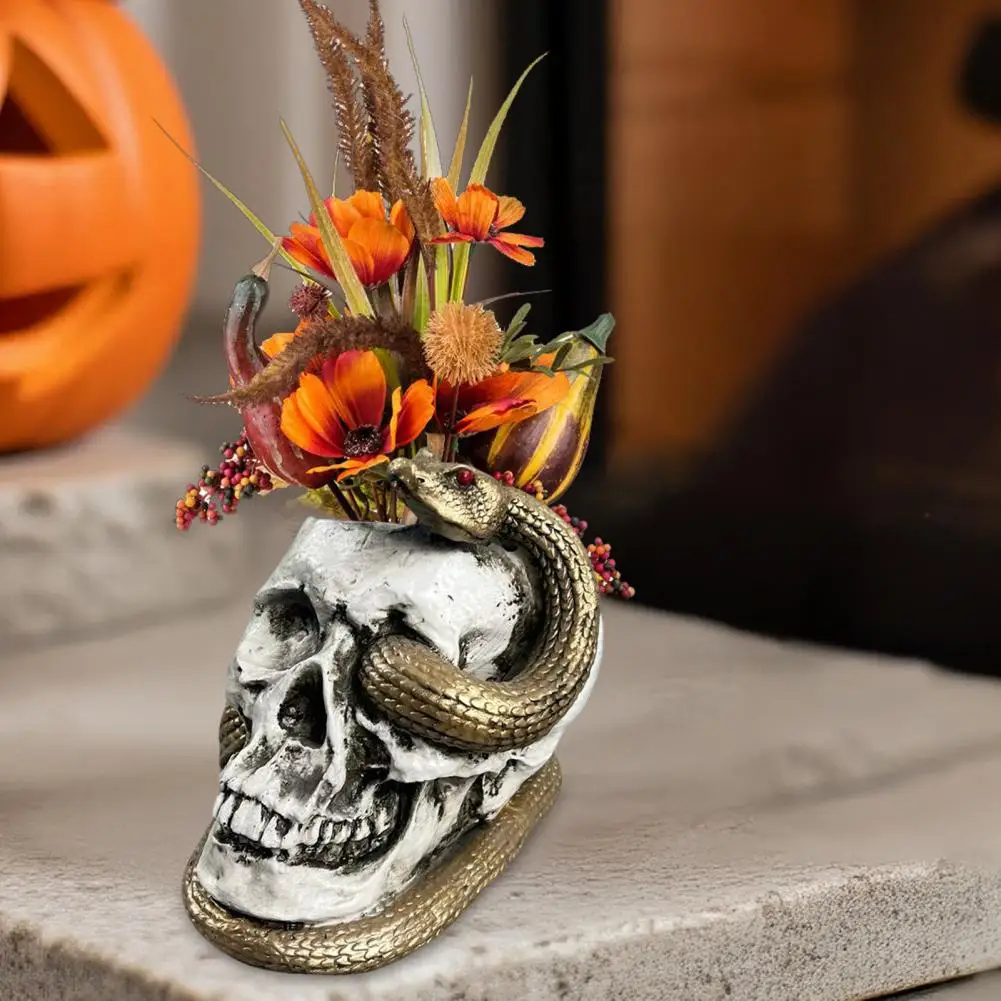 Mysterious Home Accent Home Decor Snake Skeleton Head Sculpture Eerie Glowing Halloween Decoration Mummy Head for Office
Mysterious Home Accent Home Decor Snake Skeleton Head Sculpture Eerie Glowing Halloween Decoration Mummy Head for Office