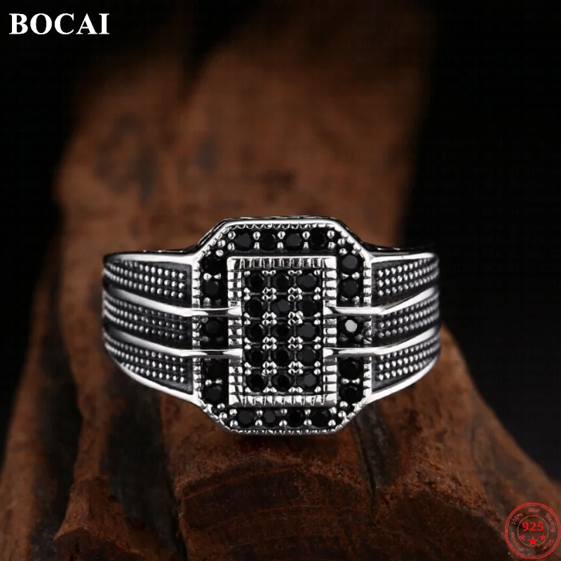 Мужские серебряные кольца BOCAI S925 пробы в стиле ретро с неровным геометрическим рисунком, инкрустированные микро цирконием, модные ювелирные украшения в стиле панк, оптовая продажа
Мужские серебряные кольца BOCAI S925 пробы в стиле ретро с неровным геометрическим рисунком, инкрустированные микро цирконием, модные ювелирные украшения в стиле панк, оптовая продажа