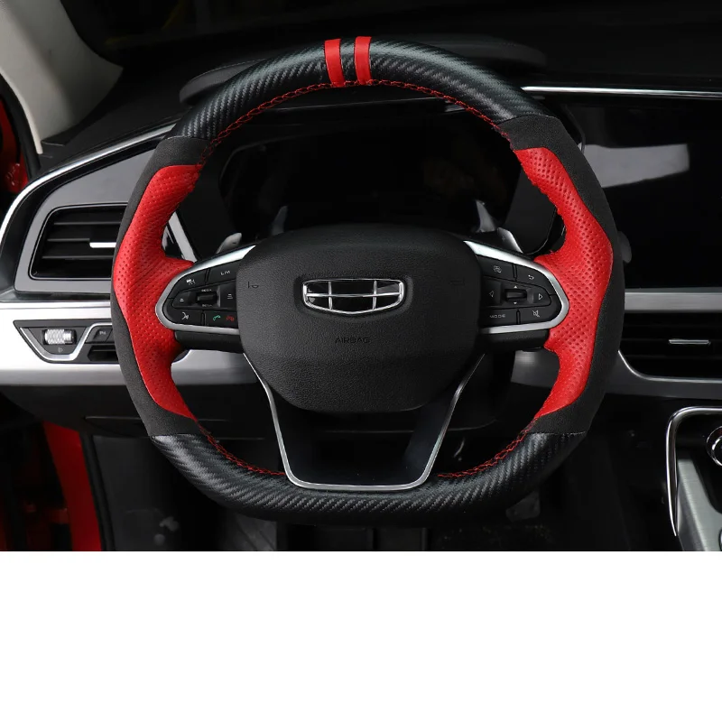 Genuine Leather for Geely Tugella Coolray Belgee X50 Hand Sewing Steering Wheel Cover Protection Shell Interior Car Accessories
Genuine Leather for Geely Tugella Coolray Belgee X50 Hand Sewing Steering Wheel Cover Protection Shell Interior Car Accessories