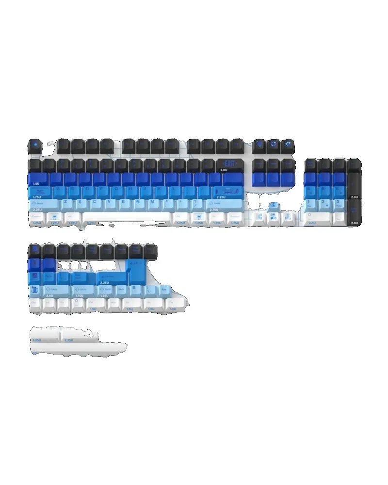 dark blue light blue and black gradient pbt dye sub keycaps full set oem profile for mechanical keyboards
dark blue light blue and black gradient pbt dye sub keycaps full set oem profile for mechanical keyboards
