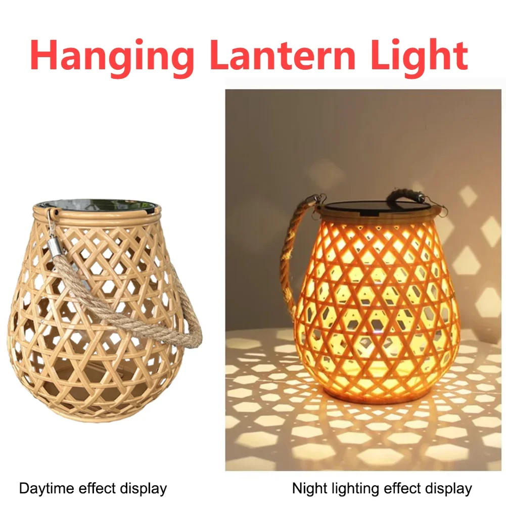 Solar Lantern Night Lights Waterproof Hanging Imitation Bamboo Weaving Table Lamp Outdoor Lighting For Garden Party Decoration
Solar Lantern Night Lights Waterproof Hanging Imitation Bamboo Weaving Table Lamp Outdoor Lighting For Garden Party Decoration