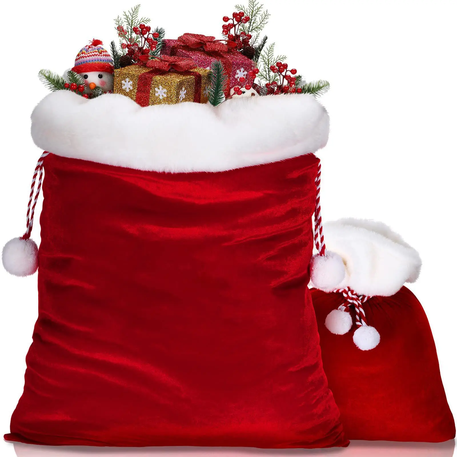 Velvet Red Santa Claus Gift Bags with Drawstring Large Capacity Xmas Santa Present Storage Bag Party Supply Present Bags
Velvet Red Santa Claus Gift Bags with Drawstring Large Capacity Xmas Santa Present Storage Bag Party Supply Present Bags