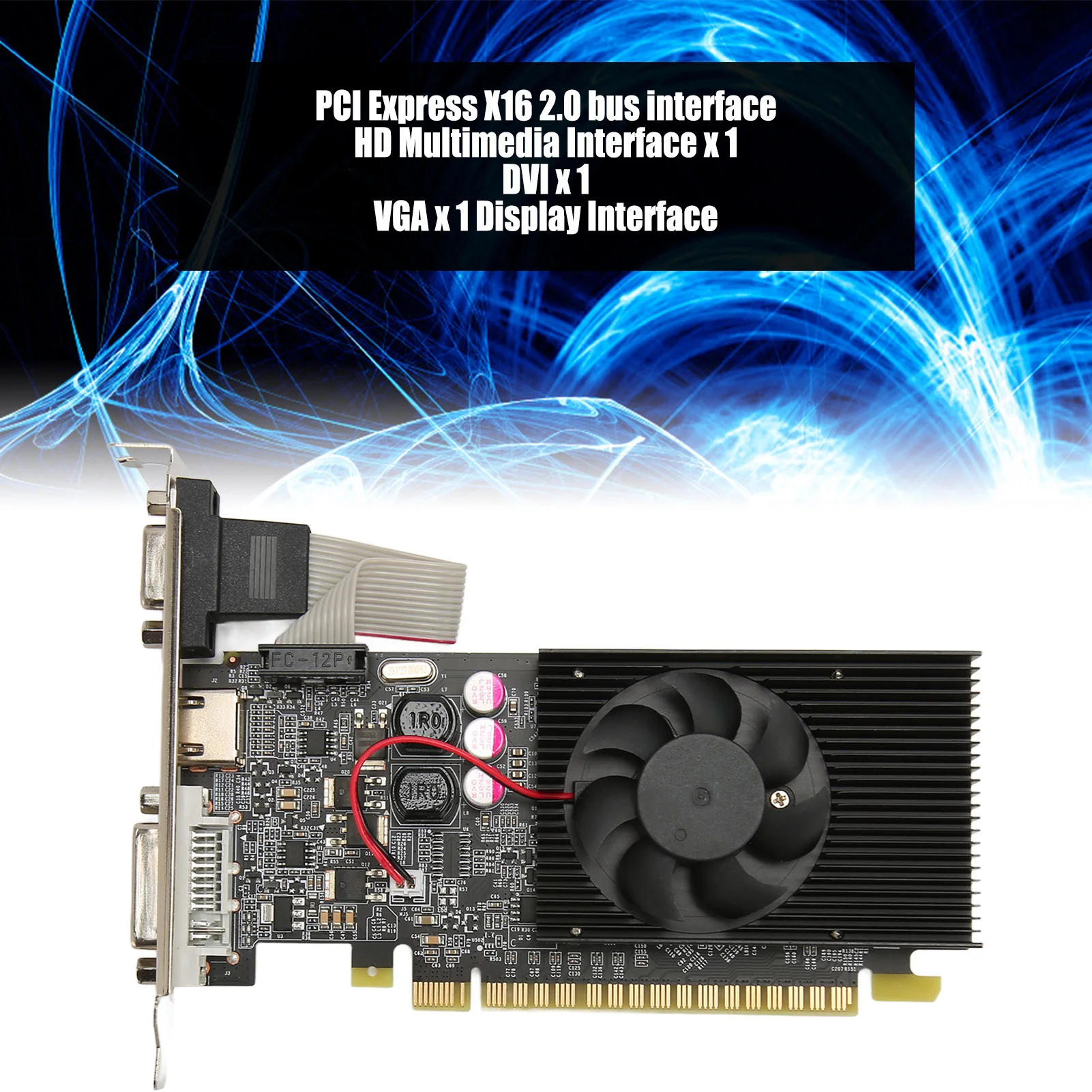 Видеокарта DVI VGA Выход PCI Express X16 2.0 Дискретная видеокарта 64 бит Стабильная производительность Плавный ход для настольного компьютера
Видеокарта DVI VGA Выход PCI Express X16 2.0 Дискретная видеокарта 64 бит Стабильная производительность Плавный ход для настольного компьютера