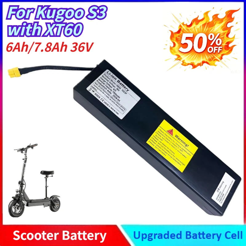 Brand New High Quality 6000mAh/7800mAh 36V Electric Scooter Li-ion Battery for Kugoo S3 with XT60 Charge and Discharge Port
Brand New High Quality 6000mAh/7800mAh 36V Electric Scooter Li-ion Battery for Kugoo S3 with XT60 Charge and Discharge Port
