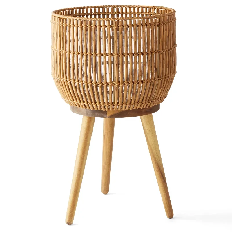 HOME.13 Inch Round Brown Resin Rattan Planter & Stand with Acacia Wood Legs,Fast delivery
HOME.13 Inch Round Brown Resin Rattan Planter & Stand with Acacia Wood Legs,Fast delivery