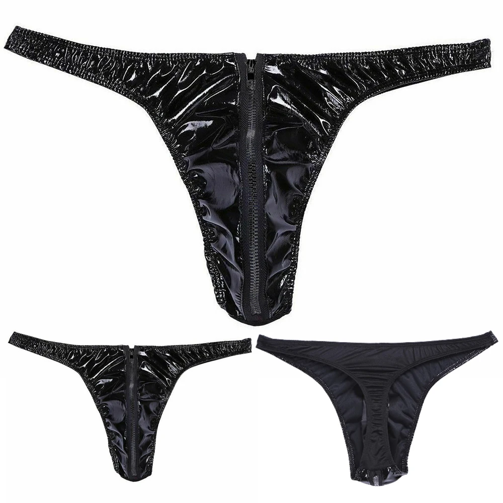 Men's Lingerie Wet Look Leather Zip-up Pouch Panties Briefs Bikini Thong Underwear Tight Slim Underpants Night Party Clubwear
Men's Lingerie Wet Look Leather Zip-up Pouch Panties Briefs Bikini Thong Underwear Tight Slim Underpants Night Party Clubwear