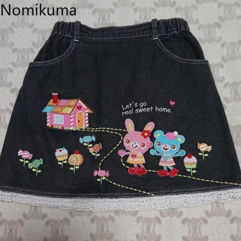 Cute Denim Skirt for Women Japanese Fashion Jupe Casual Sweet Saia 2025 Faldas Mujer De Moda Anime Embroidery Mini Y2k Skirts
Cute Denim Skirt for Women Japanese Fashion Jupe Casual Sweet Saia 2025 Faldas Mujer De Moda Anime Embroidery Mini Y2k Skirts