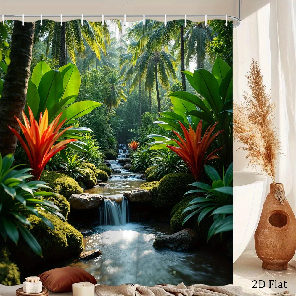 Tropical Jungle Shower Curtain Waterproof Rainforest Print Bathroom Decor Liner 180x200cm Tropical Nature Shower Curtain
Tropical Jungle Shower Curtain Waterproof Rainforest Print Bathroom Decor Liner 180x200cm Tropical Nature Shower Curtain