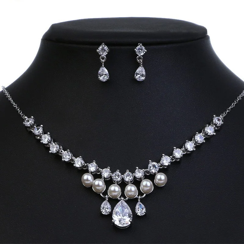 Korean Style Pearl Bridal Jewelry Set, Elegant Pearl Necklace Stud Earrings 2Pcs Accessories for Women Wedding Formal Gown
Korean Style Pearl Bridal Jewelry Set, Elegant Pearl Necklace Stud Earrings 2Pcs Accessories for Women Wedding Formal Gown