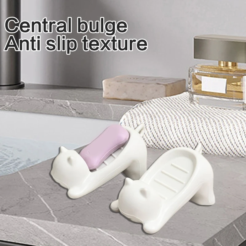 Cartoon Cats Soap Holder Plastic Soap Tray with Automatic Drainage Hole Keep Soap Dry for Bathroom and Kitchen K2WE
Cartoon Cats Soap Holder Plastic Soap Tray with Automatic Drainage Hole Keep Soap Dry for Bathroom and Kitchen K2WE