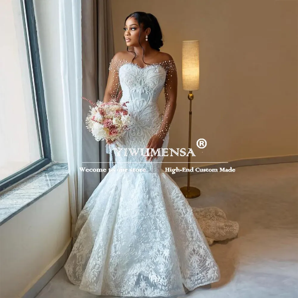 Африканские свадебные платья русалки Aso Ebi с длинными рукавами и камнями из бисера, свадебные платья по индивидуальному заказу, женская официальная одежда 2025
Африканские свадебные платья русалки Aso Ebi с длинными рукавами и камнями из бисера, свадебные платья по индивидуальному заказу, женская официальная одежда 2025