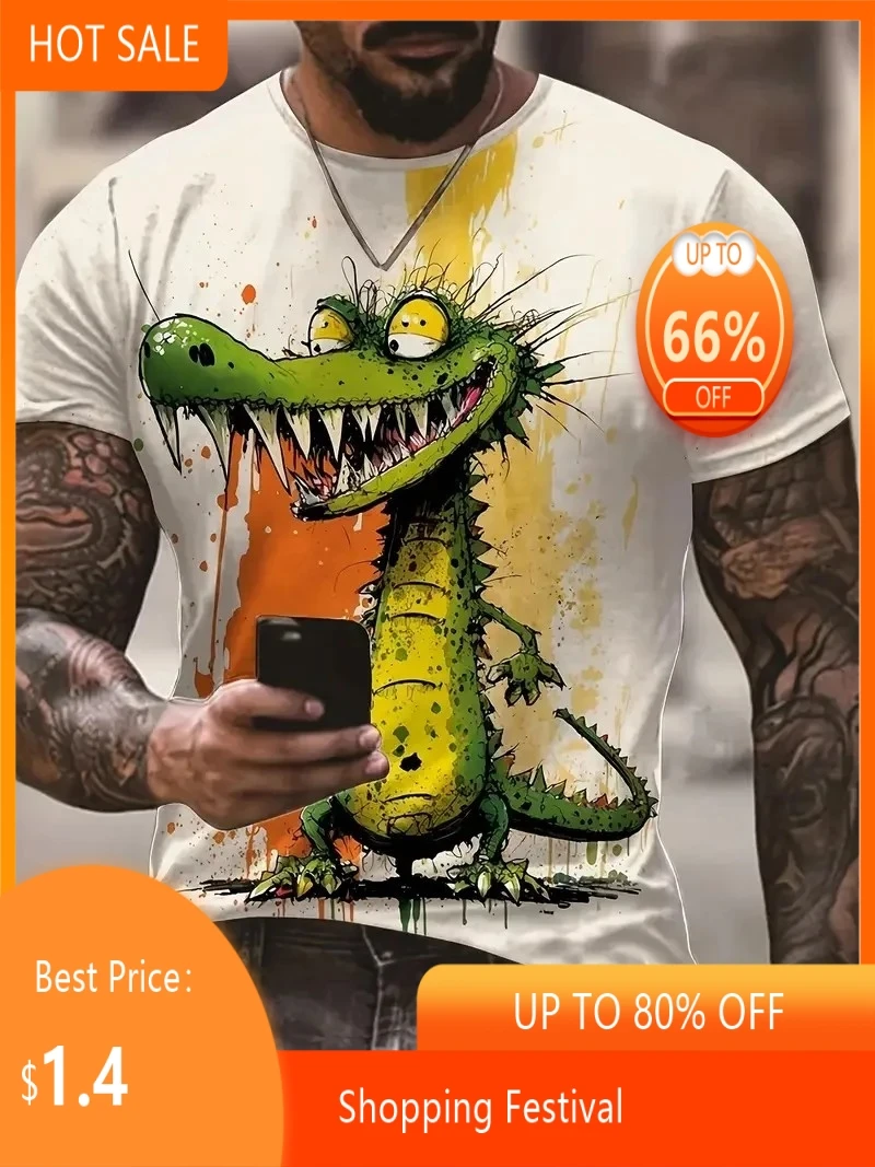 Men's Animal Graffiti Fun Funny Funny 3d Printed T-Shirt Personality Vintage Plus Size Casual Loose Crew Neck Short Sleeve Top
Men's Animal Graffiti Fun Funny Funny 3d Printed T-Shirt Personality Vintage Plus Size Casual Loose Crew Neck Short Sleeve Top