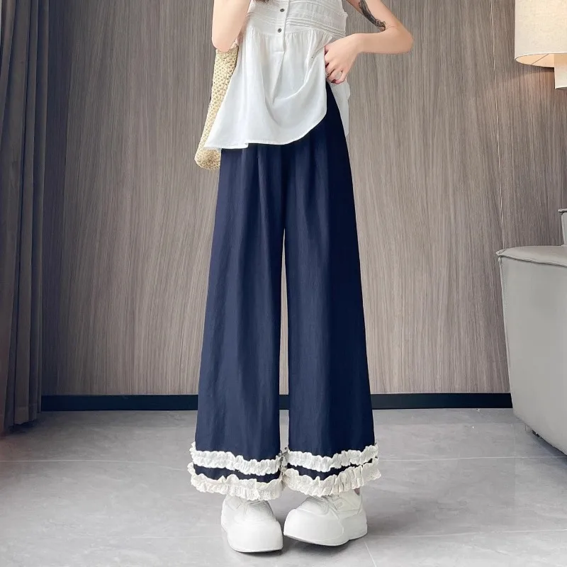 Summer Women's Wide-leg Pants Double-layer Lace Patchwork Loose Thin Slimming Versatile Petite 2026 New
Summer Women's Wide-leg Pants Double-layer Lace Patchwork Loose Thin Slimming Versatile Petite 2026 New