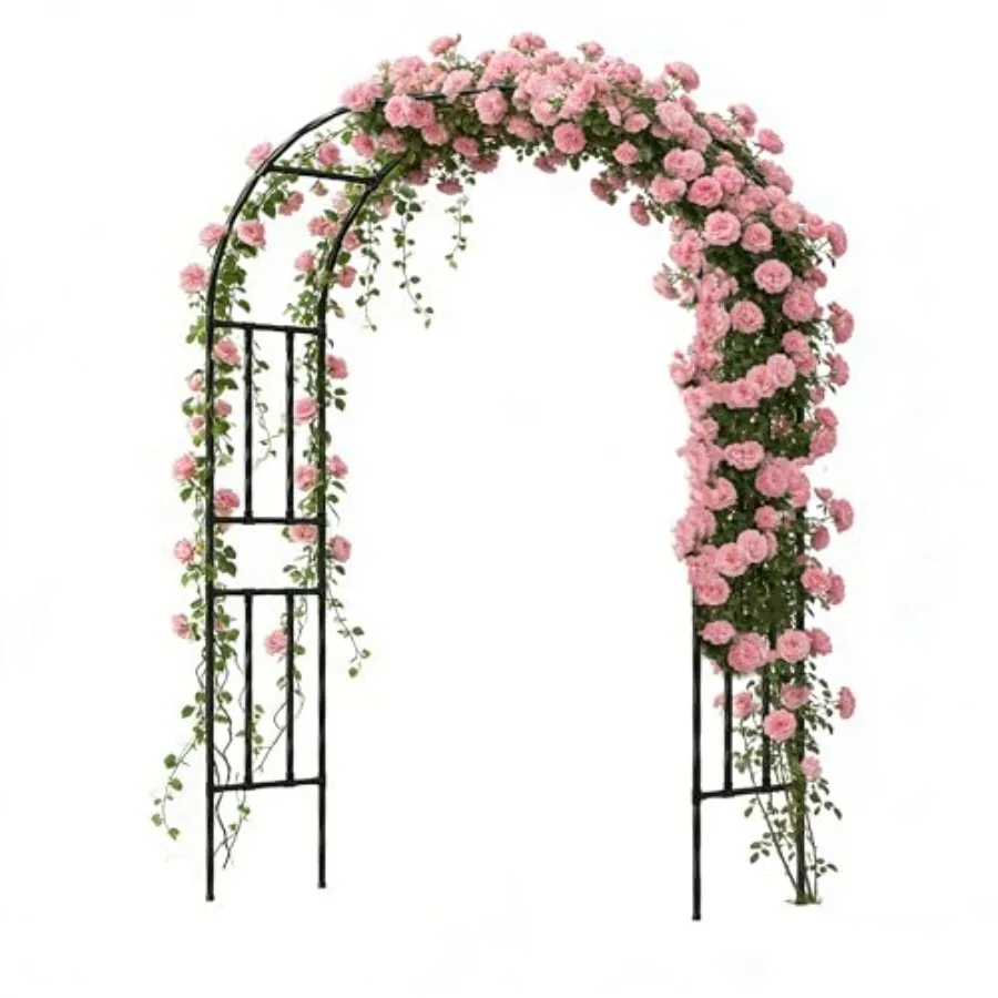 Garden Arch Trellis, 7.9FT 240cm Metal Garden Arbor Trellis for Climbing Plants Outdoor, Large Wedding Arch for Ceremony, Black
Garden Arch Trellis, 7.9FT 240cm Metal Garden Arbor Trellis for Climbing Plants Outdoor, Large Wedding Arch for Ceremony, Black