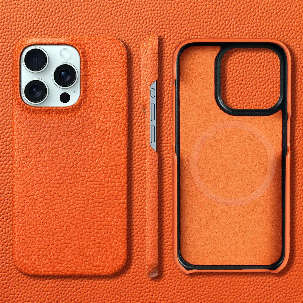for Magsafe Case for iPhone 15 16 Pro Max Promax 16Pro Natural Cowhide Lychee Leather Magnetic Protector Luxury Phone Back Cover
for Magsafe Case for iPhone 15 16 Pro Max Promax 16Pro Natural Cowhide Lychee Leather Magnetic Protector Luxury Phone Back Cover