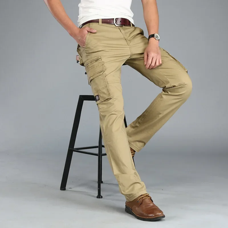 2023 Summer Men's Slim New Casual Pants Large Workwear Multi Pocket Mid Waist Straight Leg Pants
2023 Summer Men's Slim New Casual Pants Large Workwear Multi Pocket Mid Waist Straight Leg Pants