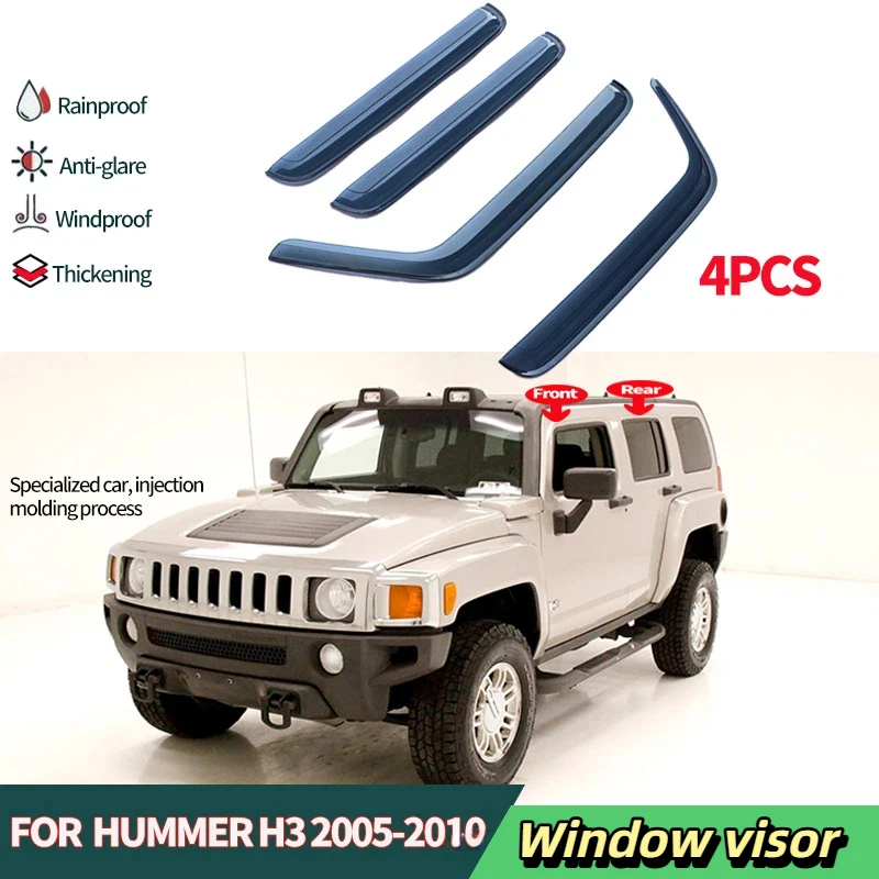 For Hummer H2 H3 Window visor, rain proof and sunshade
For Hummer H2 H3 Window visor, rain proof and sunshade