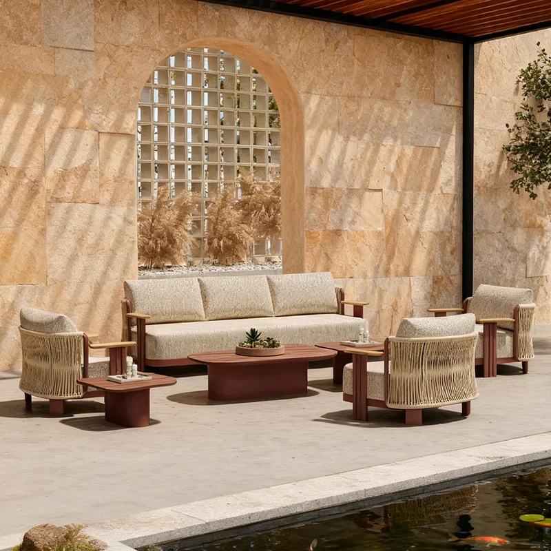Luxury Villa Outdoor Sofa Garden Seating Set Hotel Outdoor Resort Poolside Furniture Terrace Sofa Set Rattan Outdoor Furniture
Luxury Villa Outdoor Sofa Garden Seating Set Hotel Outdoor Resort Poolside Furniture Terrace Sofa Set Rattan Outdoor Furniture