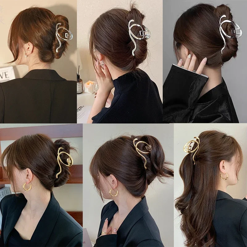 1 Silver/Gold Irregular Hairpins Punk Style Metal Hair Claws Barrettes Women Hair Accessories Ponytail Hair Clips Headwear
1 Silver/Gold Irregular Hairpins Punk Style Metal Hair Claws Barrettes Women Hair Accessories Ponytail Hair Clips Headwear