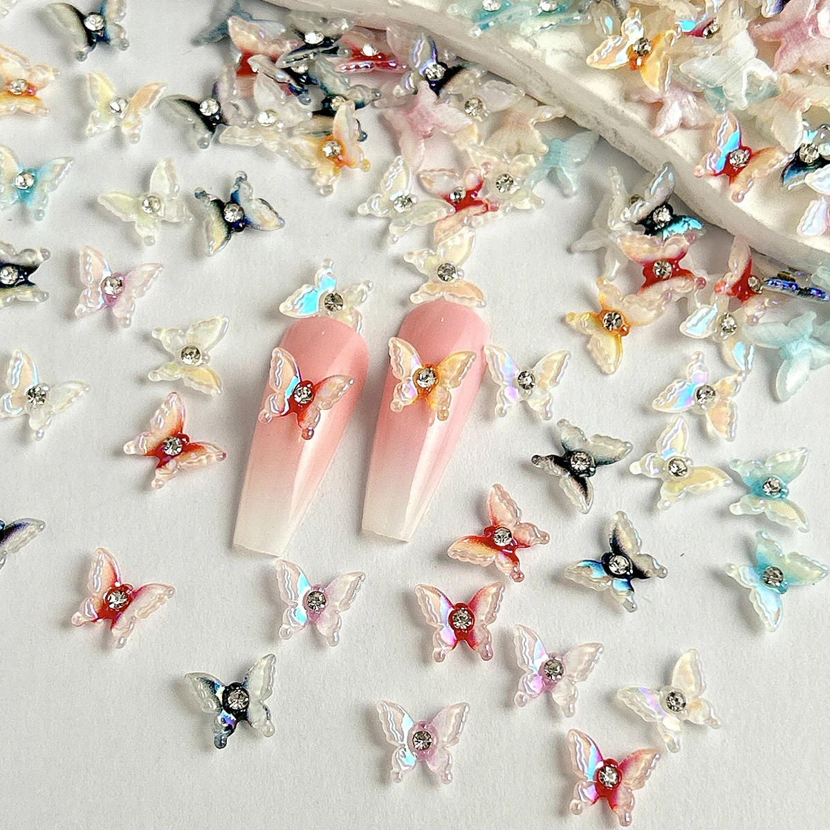 20PCS Creative Chubby Resin Butterfly Nail Charms 3D Colorful Butterfly Mini Rhinestones Inlaid Nail Art Decorations DIY Nails
20PCS Creative Chubby Resin Butterfly Nail Charms 3D Colorful Butterfly Mini Rhinestones Inlaid Nail Art Decorations DIY Nails
