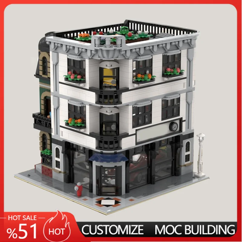 3223 Parts City Modular Car Showroom Street View MOC Model Custom Building Blocks Architecture DIY Assembly Toy Birthday Gifts
3223 Parts City Modular Car Showroom Street View MOC Model Custom Building Blocks Architecture DIY Assembly Toy Birthday Gifts