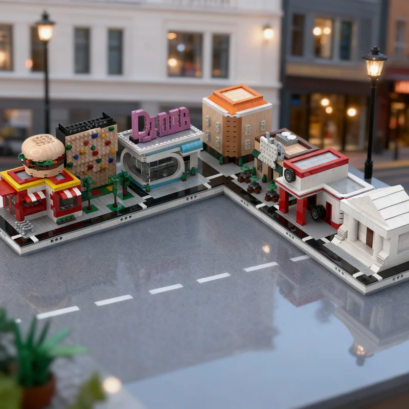 2801 деталь MOC: Мини-модульное городское расширение 1, Модульная модель городской улицы, Строительные блоки, Архитектурная игрушка, Рождественские подарки, Кирпичики для детей
2801 деталь MOC: Мини-модульное городское расширение 1, Модульная модель городской улицы, Строительные блоки, Архитектурная игрушка, Рождественские подарки, Кирпичики для детей