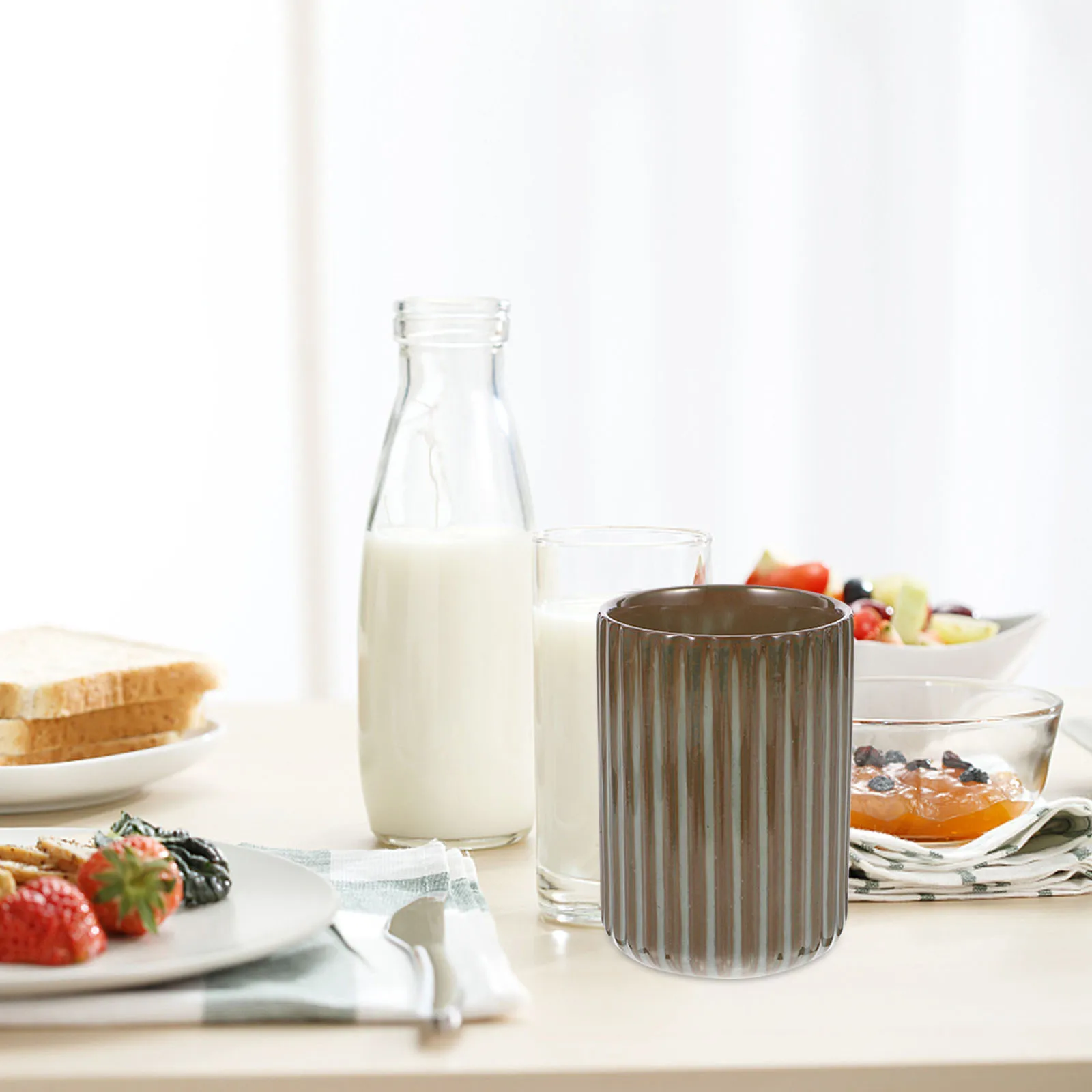 300Ml Striped Retro Mug Ceramic Beverage Cup Comfortable Grip for Office Home Daily Use Coffee Tea Mug Vintage Milk Cup
300Ml Striped Retro Mug Ceramic Beverage Cup Comfortable Grip for Office Home Daily Use Coffee Tea Mug Vintage Milk Cup