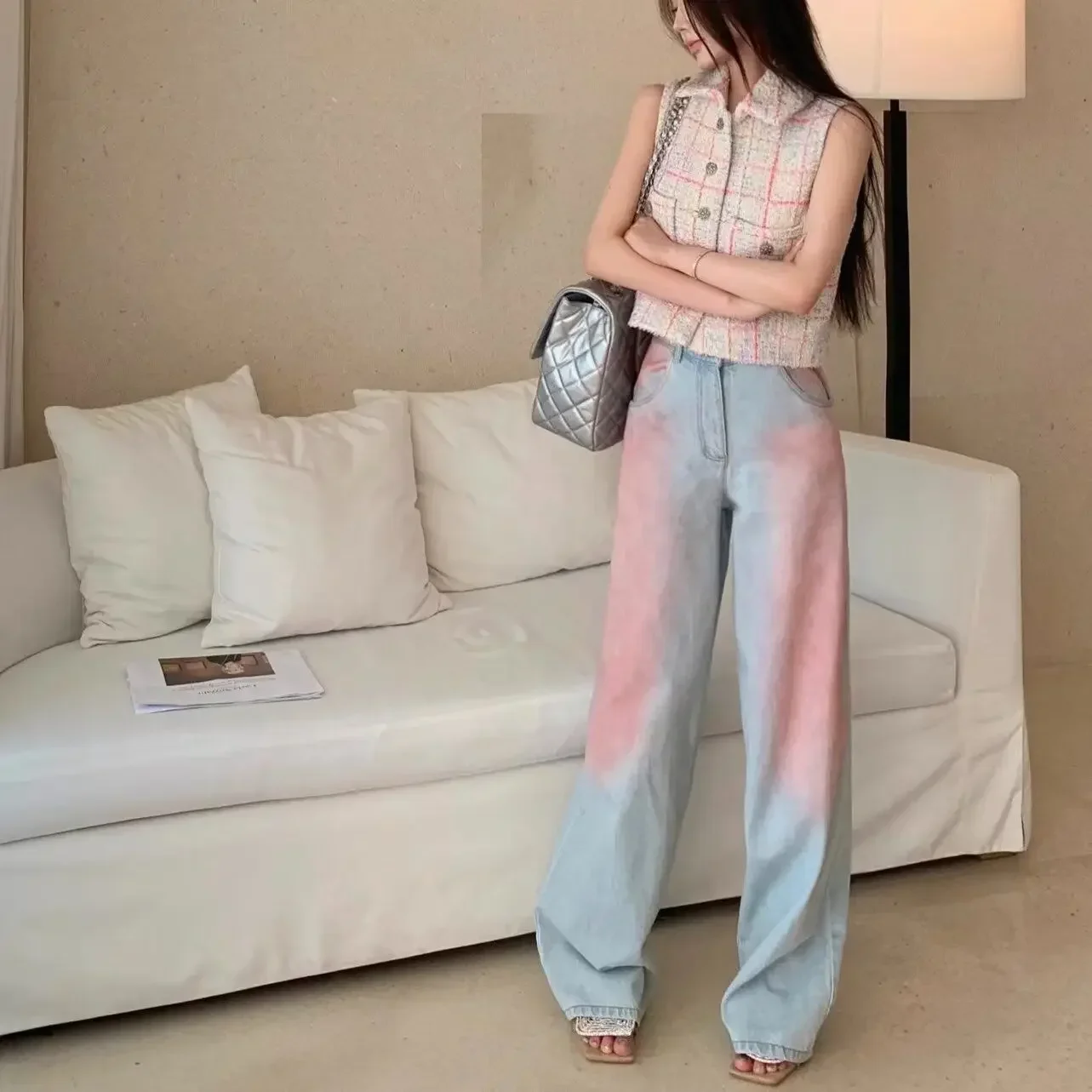 Womens Jeans Tie Dye Denim Pants for Women High Waist Shot Wide Leg Trousers Pant Vibrant 2025 Korean Style Original 2000s Y2k Z
Womens Jeans Tie Dye Denim Pants for Women High Waist Shot Wide Leg Trousers Pant Vibrant 2025 Korean Style Original 2000s Y2k Z