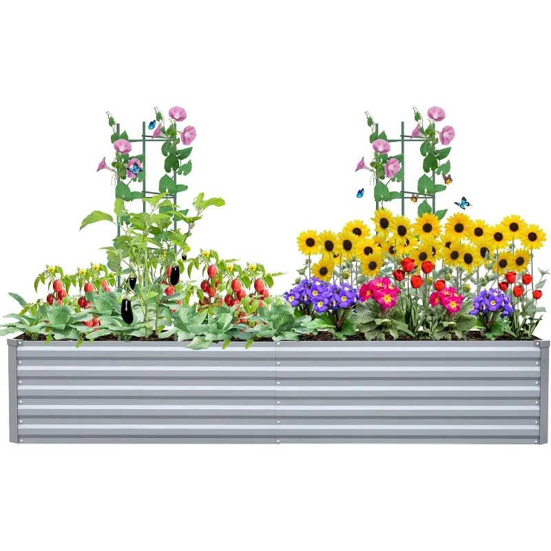 Raised Garden Bed Outdoor for Vegetables Flowers Herbs,Raised Bed Planter Box,Large Planting Planter Steel Kit,
Raised Garden Bed Outdoor for Vegetables Flowers Herbs,Raised Bed Planter Box,Large Planting Planter Steel Kit,