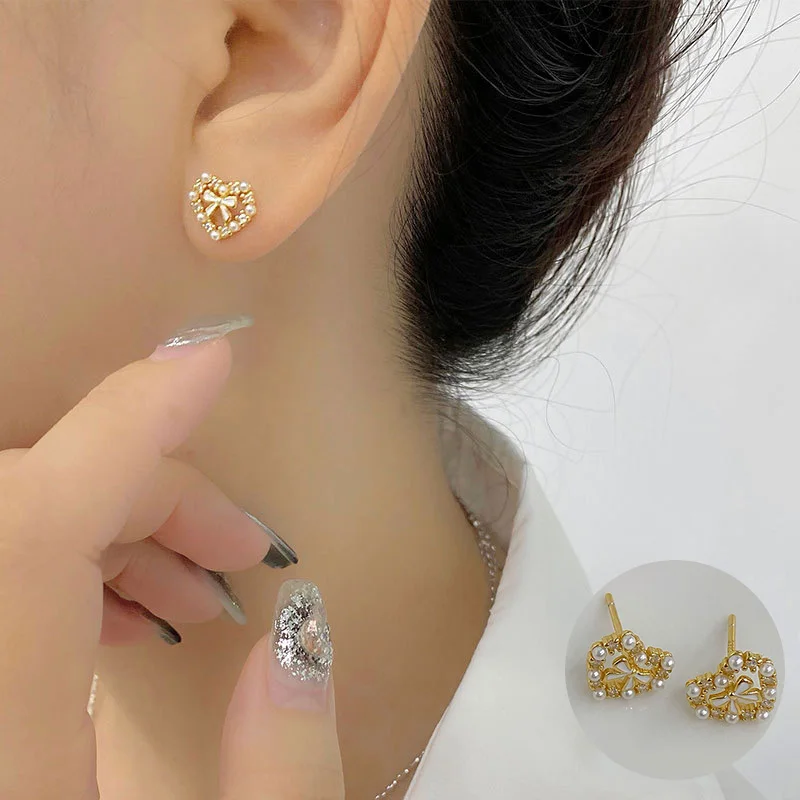 100% 925 Sterling Silver Zircon Bowknot Earring for Women Girl Pearl Fashion Love Heart Design Jewelry Party Gift Dropshipping
100% 925 Sterling Silver Zircon Bowknot Earring for Women Girl Pearl Fashion Love Heart Design Jewelry Party Gift Dropshipping