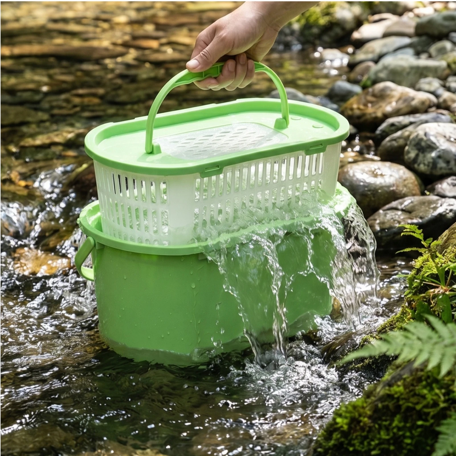 Double-Layer Fish Container with Lid Fish Holding Container Outdoor Gear Drain Hole Stream-Style
Double-Layer Fish Container with Lid Fish Holding Container Outdoor Gear Drain Hole Stream-Style