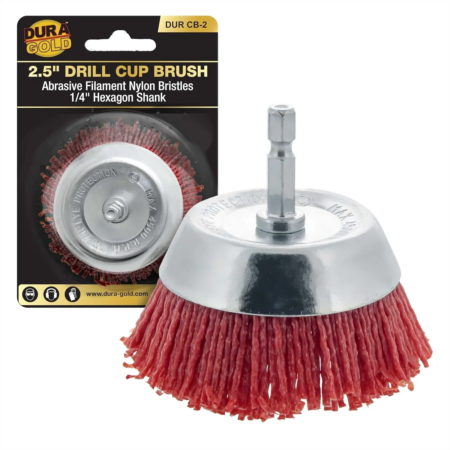 2.5 Inch Coarse Abrasive Nylon Bristle Cup Brush With 1/4 Inch Hex Shank For Angle Grinder And Drill
2.5 Inch Coarse Abrasive Nylon Bristle Cup Brush With 1/4 Inch Hex Shank For Angle Grinder And Drill