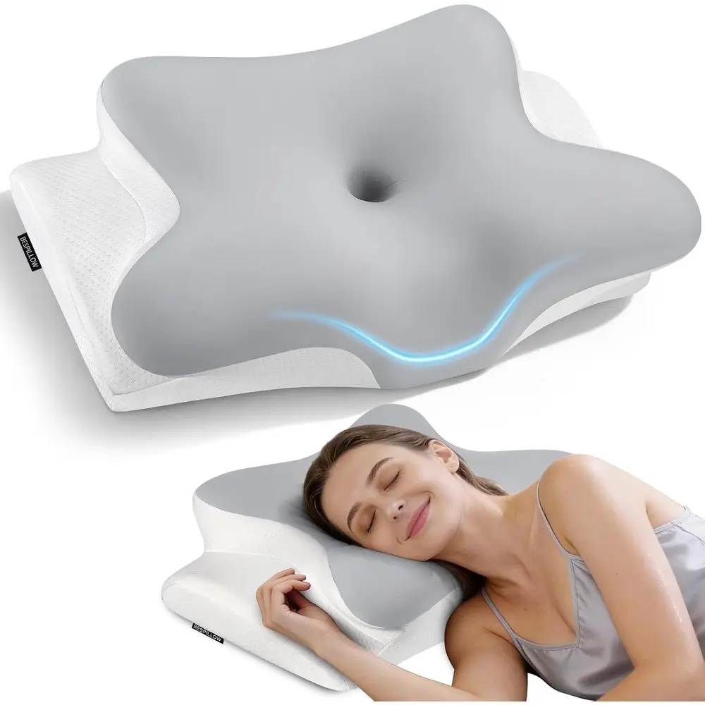 Ergonomic Memory Foam Side Sleeper Pillow for Neck and Back Support
Ergonomic Memory Foam Side Sleeper Pillow for Neck and Back Support