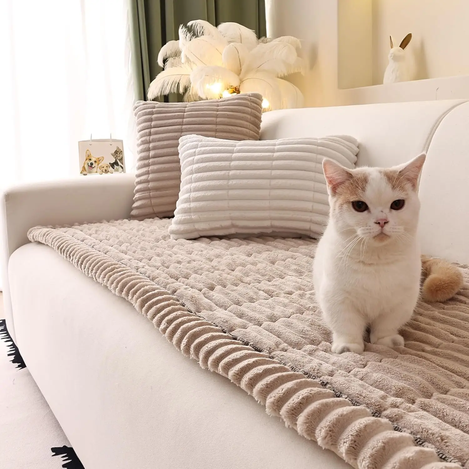 Pet-Friendly Fleece Couch Cover, Washable Sofa Protector, Brown 23.6x82.7in
Pet-Friendly Fleece Couch Cover, Washable Sofa Protector, Brown 23.6x82.7in