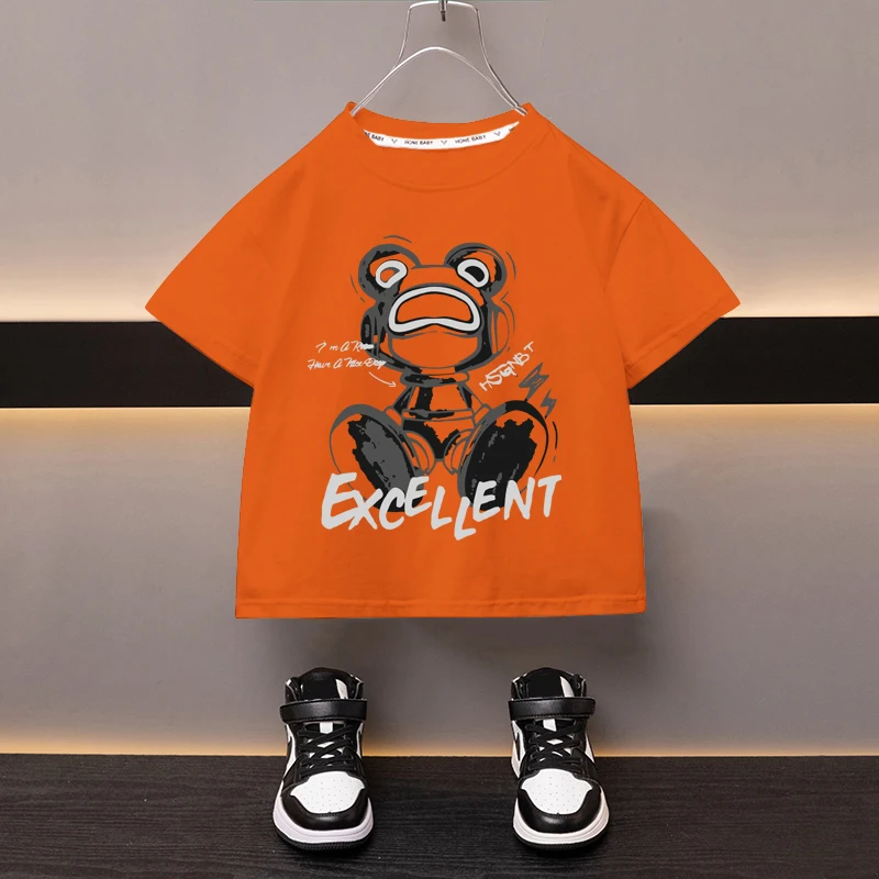 Graffiti Bear Printed Boys Cotton T-shirt Cartoon Girls Tees Summer Short Sleeve Children Tops High Quality Casual Kids Clothes
Graffiti Bear Printed Boys Cotton T-shirt Cartoon Girls Tees Summer Short Sleeve Children Tops High Quality Casual Kids Clothes