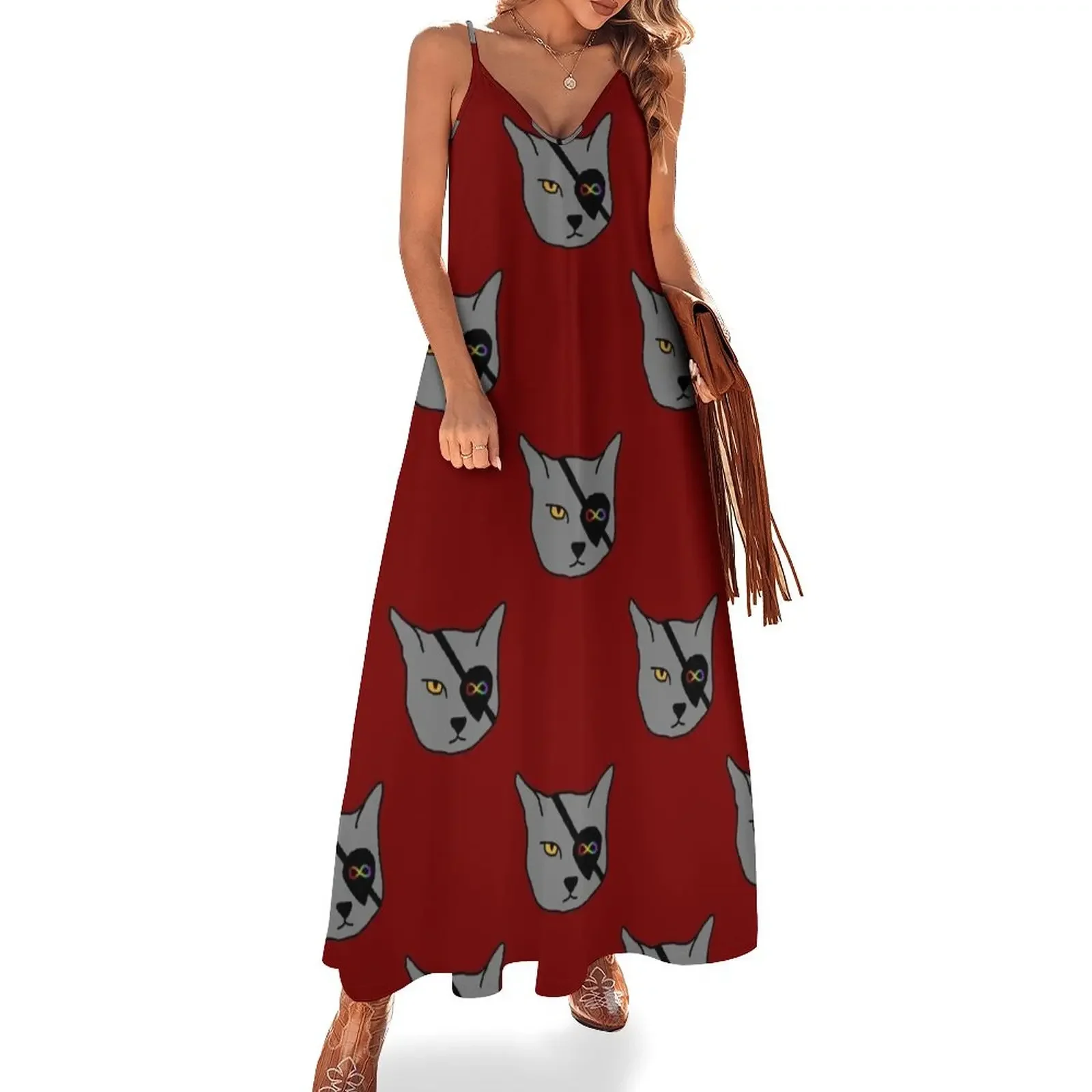 Slightly threatening Neurodiverse cat Sleeveless Dress women dresses Dresses for wedding party Party dresses
Slightly threatening Neurodiverse cat Sleeveless Dress women dresses Dresses for wedding party Party dresses