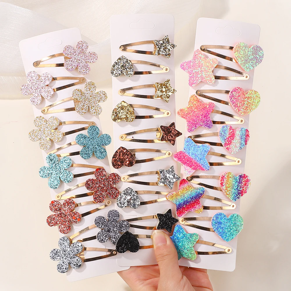 RAINBOW BOWS 16/20Pcs Glitter Heart Star BB Handmade Hair Clips for Girl Hairpins Shining Barrettes Headwear Hair Accessories
RAINBOW BOWS 16/20Pcs Glitter Heart Star BB Handmade Hair Clips for Girl Hairpins Shining Barrettes Headwear Hair Accessories