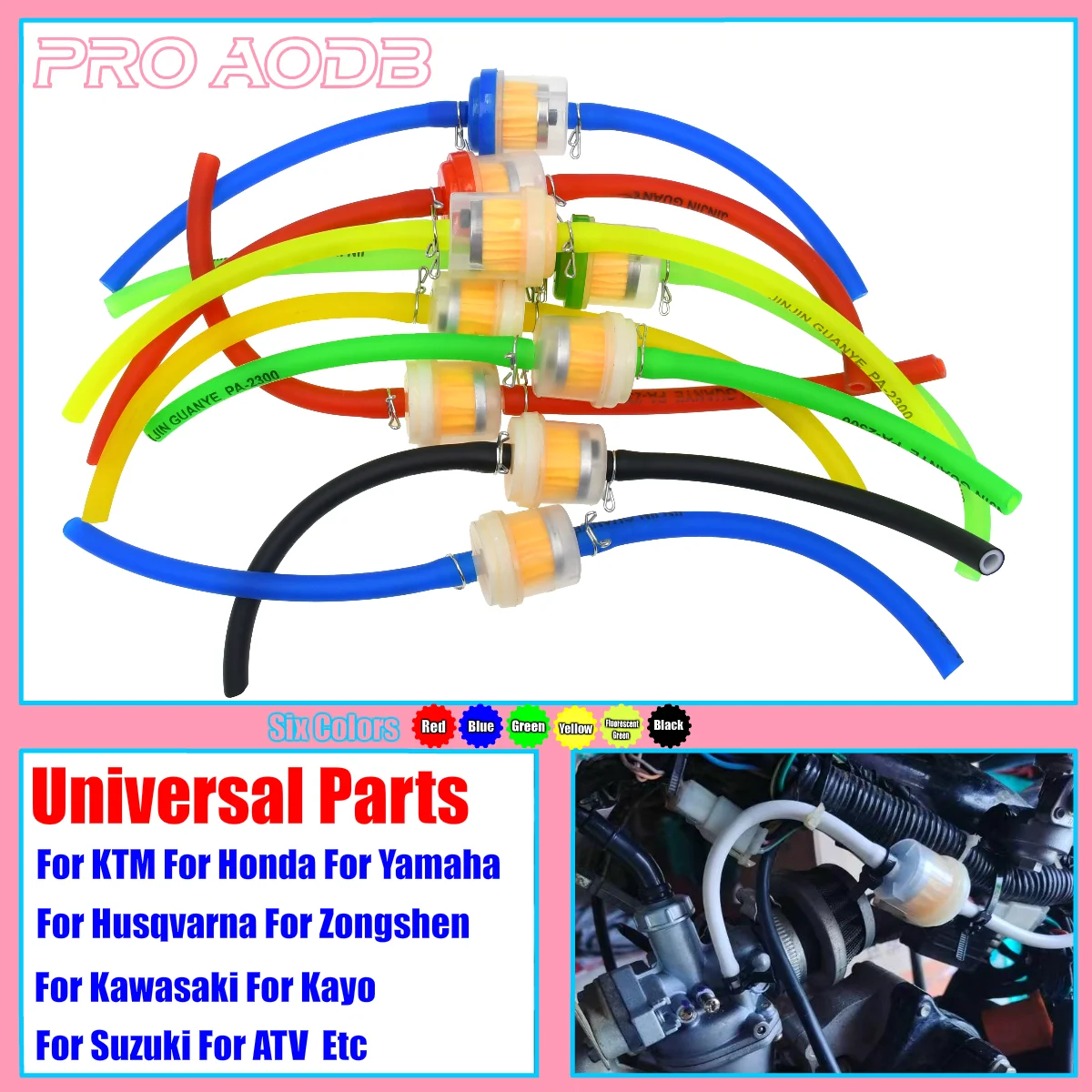 Motorcycle Universal Gas Fuel Filters and Fuel Pipe For 49cc 50cc 110cc 125cc Motocross Dirt Pit Bike Moped Scooter ATV Go Kart
Motorcycle Universal Gas Fuel Filters and Fuel Pipe For 49cc 50cc 110cc 125cc Motocross Dirt Pit Bike Moped Scooter ATV Go Kart