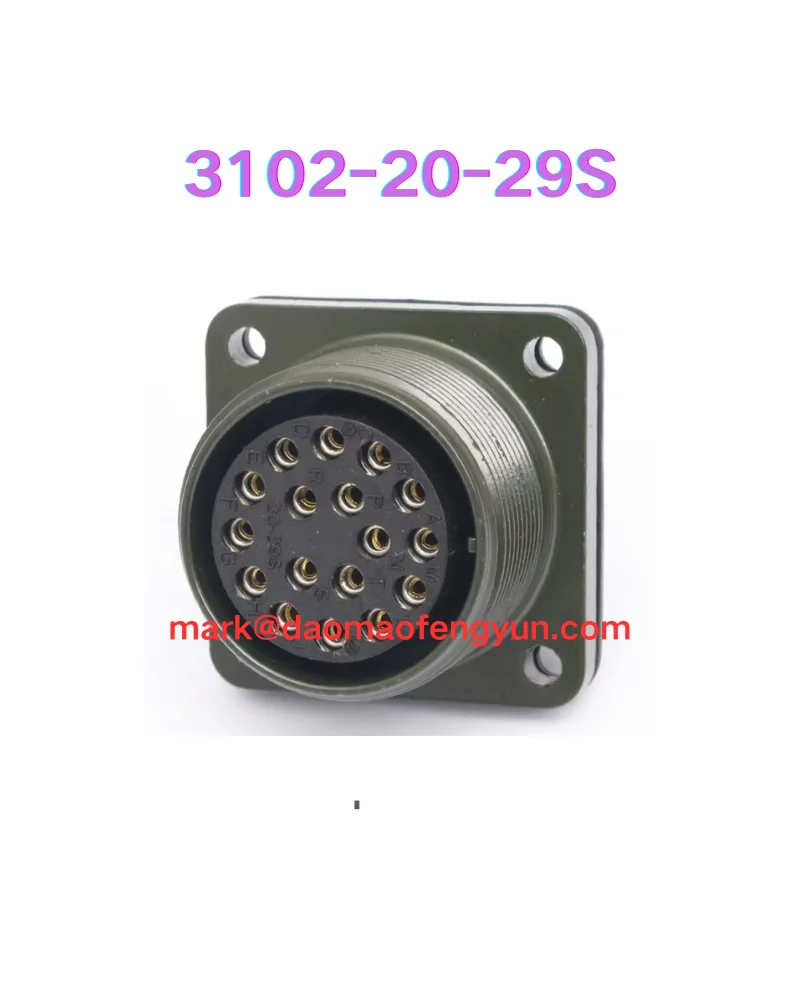 3102-20-29S Новая водонепроницаемая авиационная розетка 17-жильный 3102-20-29S
3102-20-29S Новая водонепроницаемая авиационная розетка 17-жильный 3102-20-29S